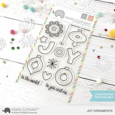Mama Elephant Clear Stamps - Joy Ornaments